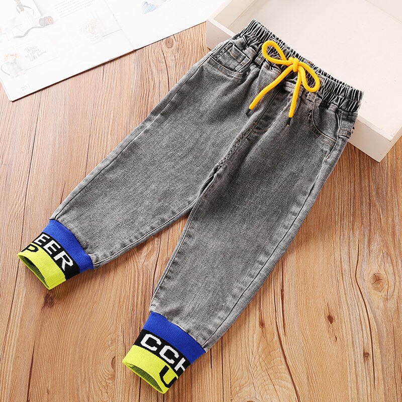 Jean de Jogging en coton pour bébés garçons de 2 à 6 ans, pantalon d'automne décontracté: black / 5T