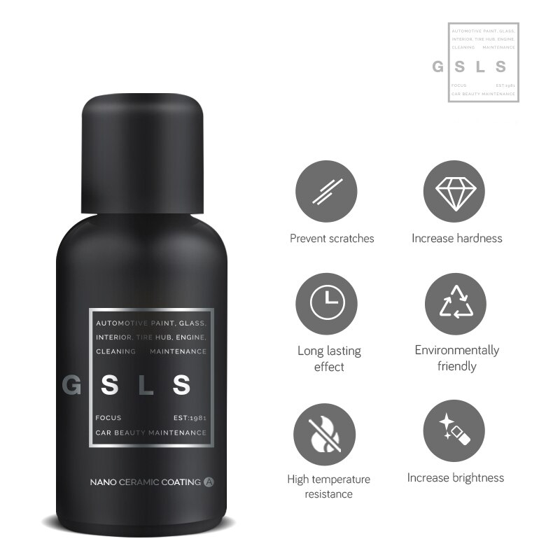 9H Liquid Glass Ceramic Car Coating Waterproof Nano Ceramics Car Paint Care Liquid Anti-scratch Hydrophobic Coating