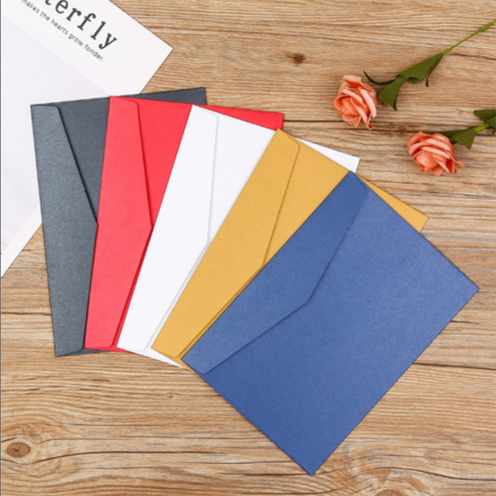 10pcs Candy Colors Envelope 11*17.6cm Postcard Wedding Invitation Card Paper Bag Wages Letter Paper Cover Office Stationery