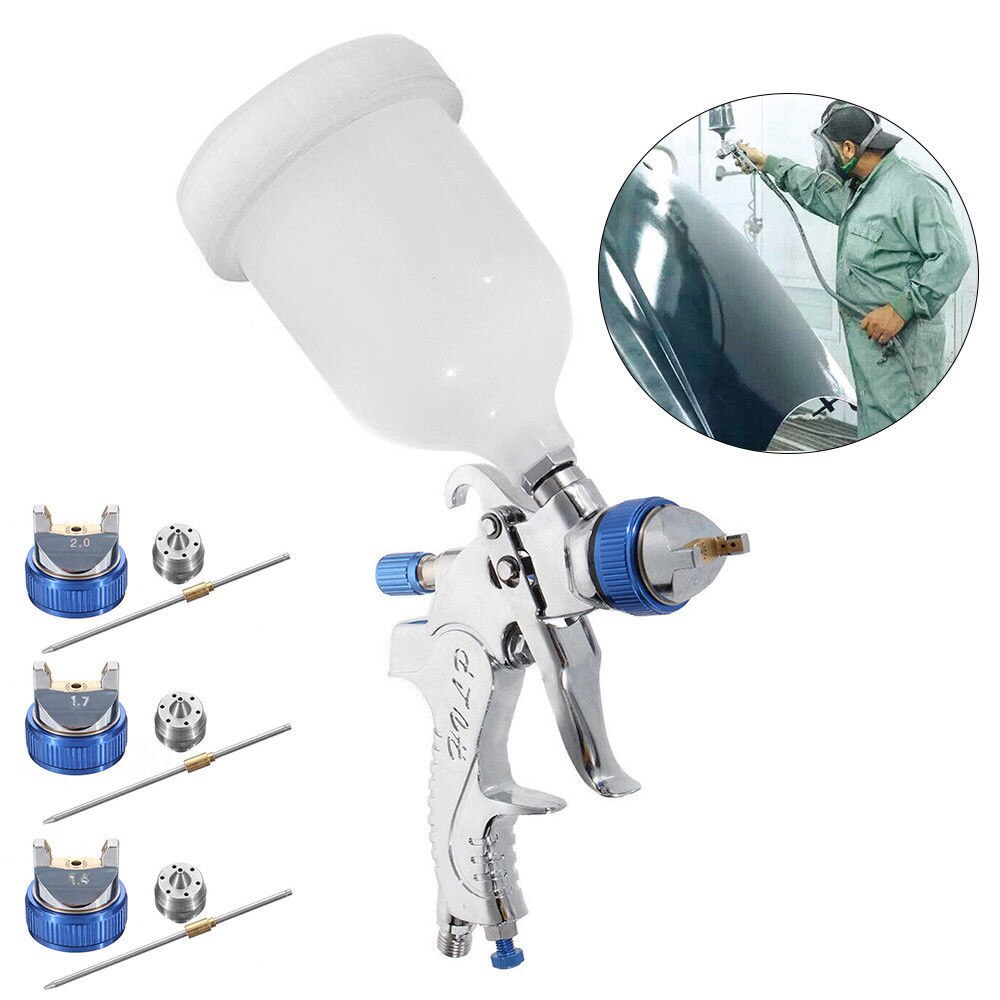 Spray Gun With 3 Nozzles 1.4mm 1.7mm And 2.0mm Mini Spray Guns Sprayer Painting Airbrush Set Power Tools Kit