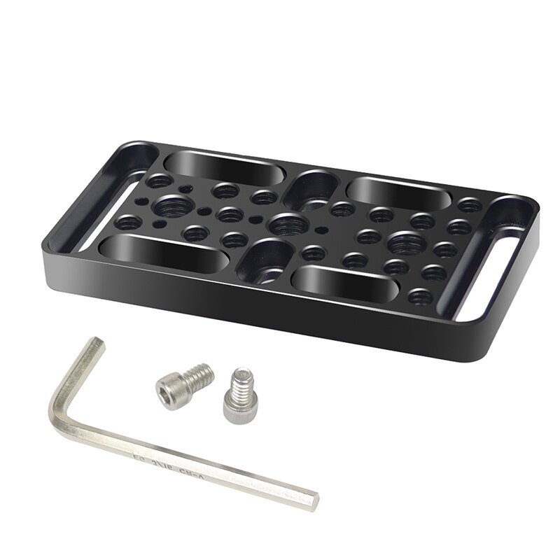 FEICHAO Switching Plate Cheese Board Multi-function 1/4 3/8 ARRI Cold Shoe for Railblock Dovetail Rods DSLR Camera Cage Rig Part