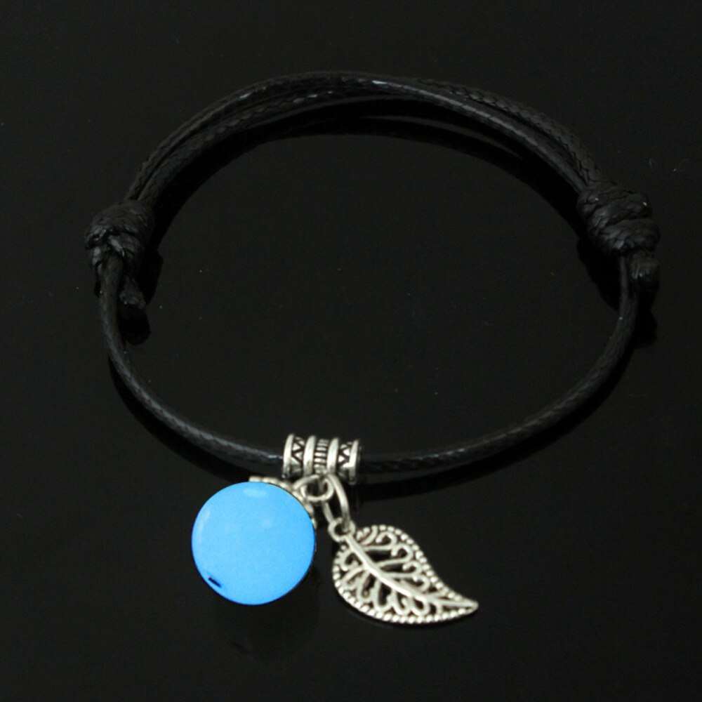 Moda luminosa grânulo folha pingente pulseira homens trançado corda corrente casal o ano de nascimento pulseira para mulher estudante jóias