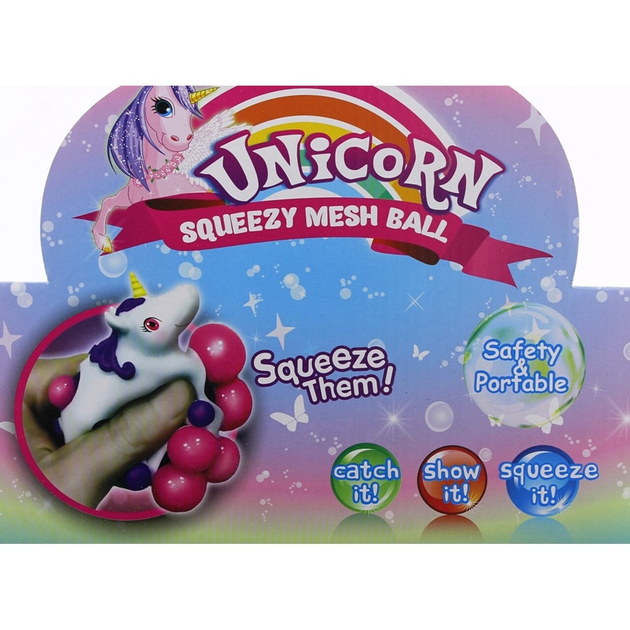 Squishy Stress Ball Blue Unicorn Slime