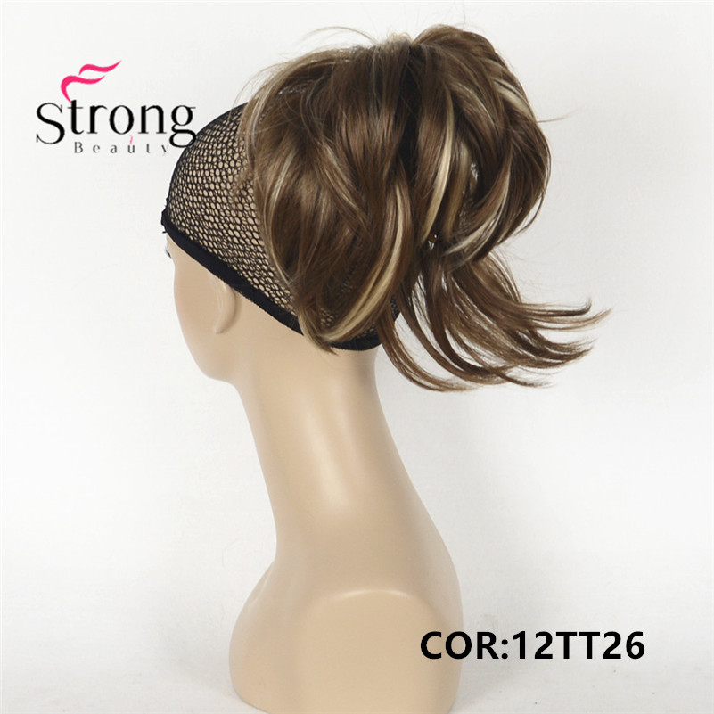 12 Inch Adjustable Messy Style Ponytail Hair Extension Synthetic Hair-Piece with Jaw Claw COLOUR CHOICES: 12TT26