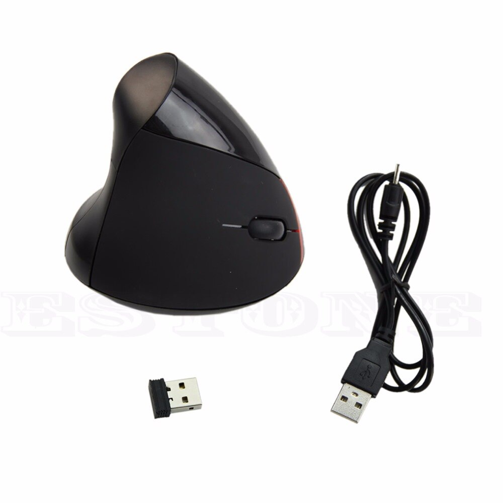 P Rechargeable Wireless Mouse Ergonomic Optical Mouse 1600 DPI Wireless USB Vertical for Computer PC