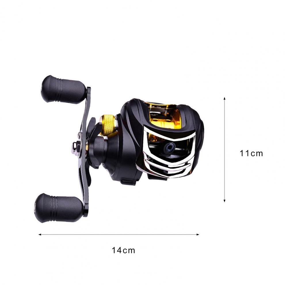 Fishing Reel Baitcasting Reel Compact 7.2:1 Gear Ratio Metal Magnetic Brake System for Outdoor 8KG Max Drag Reinforced Reel