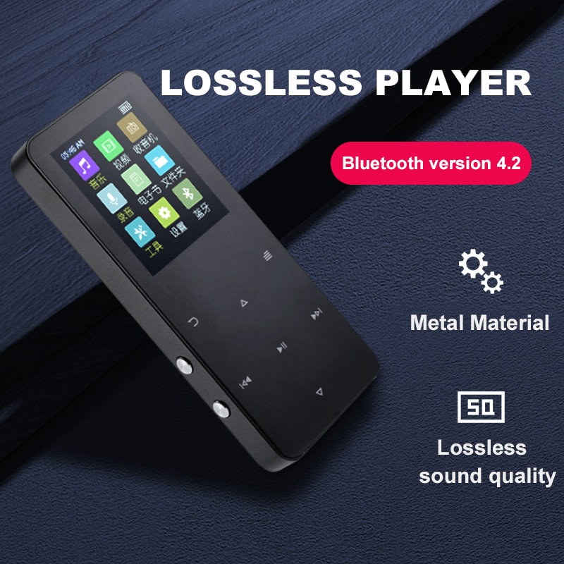 Mp3 Player Ultra Thin Walkman Loud-Speaker Bluetooth Touch-Screen Hifi Lossless Video-Games Radio/Fm/Record