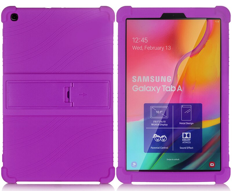 Case for Samsung Galaxy Tab A 10.1 SM-T510 SM-T515 Tablet Case Stand Cover for Samsung Galaxy Tab A 10.1 Funda Capa Case: Purple