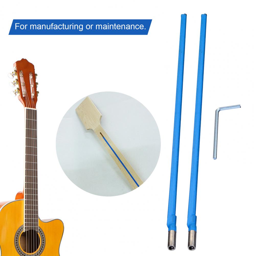 2 tiges de guitare électrique en acier haute résistance, réparation du cou en métal, 420mm, tige bidirectionnelle, pour guitare