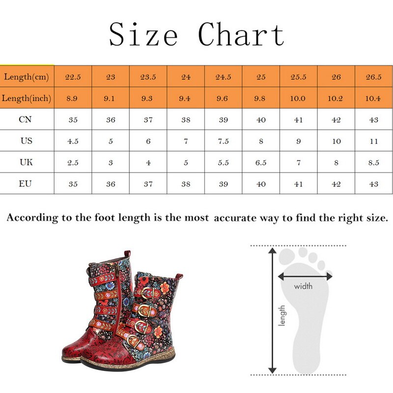 Socofy, botas para Mujer, estampado Retro, hebilla de Metal, cuero suave, cremallera, Botines, botas para Mujer