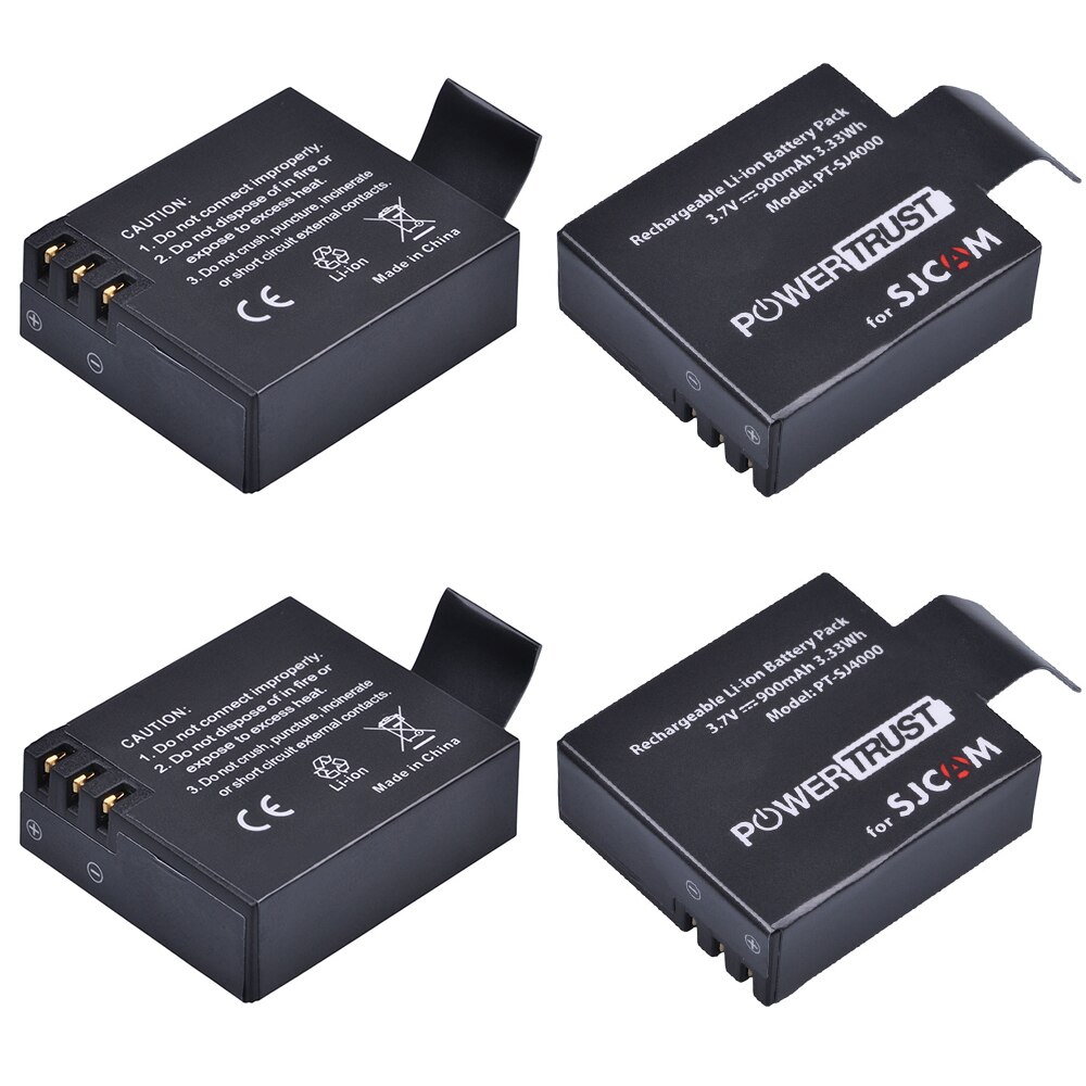 Batería de 3,7 V SJ4000 y cargador Dual LED para baterías de Cámaras Deportivas de acción SJCAM Sj4000, SJ5000, SJ6000, SJ7000, SJ8000