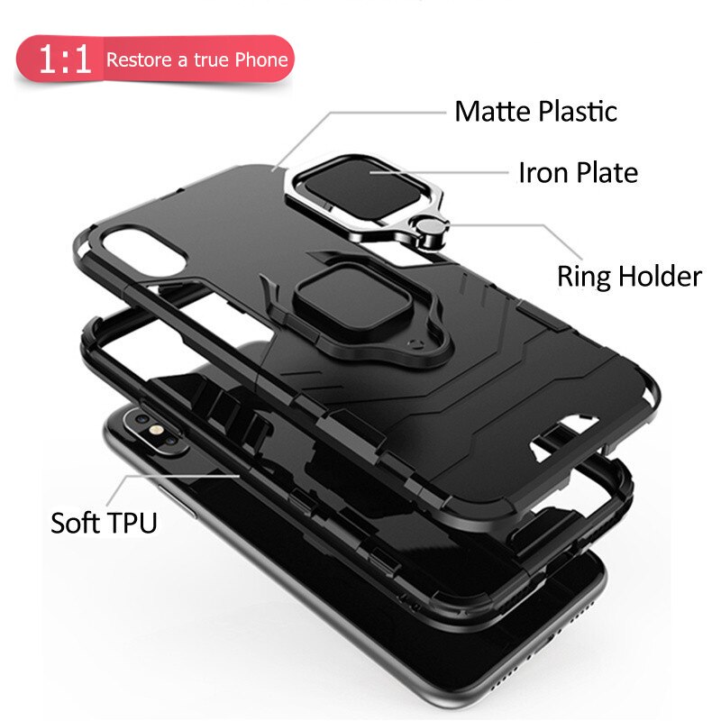 Funda para Xiaomi Redmi 9 T, armadura antigolpes, soporte de succión magnético, borde completo, funda trasera para Redmi 9 T, 9 T