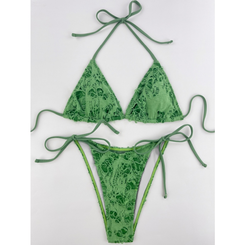 Bañador gótico Grunge para mujer, Micro Bikini desgastado Y2K, trajes de baño Halter con tirantes y cordones, tendencia Punk, novedad de 2023.traje de baño con faja reductora,vestidos de baño mujer envio gratis,tangas