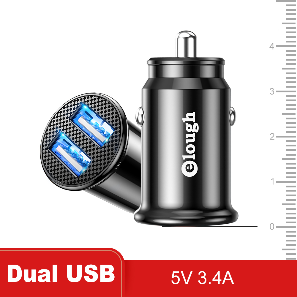 Ładowarka samochodowa Elough typ C PD 20W QC3.0 szybkie ładowanie dla Huawei Samsung Xiaomi Iphone 12 11 13 Pro szybka ładowarka samochodowa USB Iphone: Black USB
