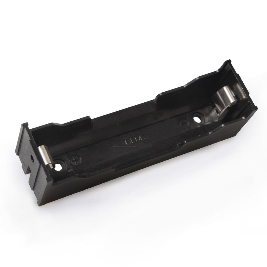 100 stks/partij Batterij Houder Zwart Plastic Case Met Pin Voor 18650 3.7 V Oplaadbare Lithium Batterij