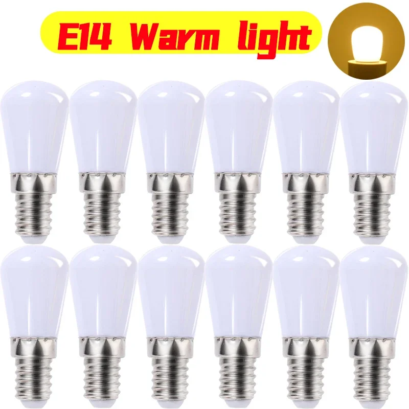 20/1Pcs E12 E14 Light Bulbs Mini LED Refrigerator Light Bulbs 220V Refrigerator Lamps Screw Bulb for Home Decor Display Cabinets: green / 1 pcs