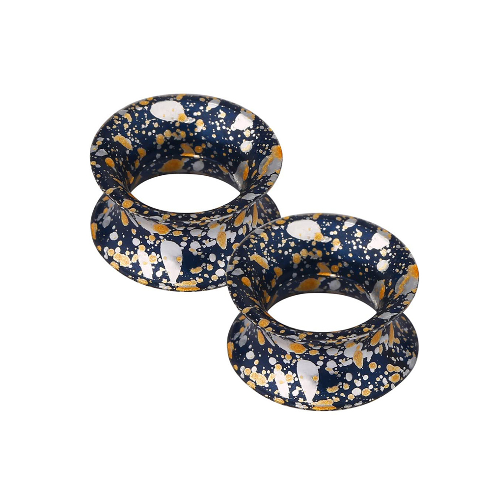 2PCS Soft Silicone Ear Gauges Flexible Ear Skin Tunnels Earlets Plugs Stretcher Expander Set Ear Piercing Jewelry 3-25mm: Gold / Rhodium Plated