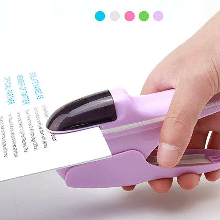 Stapleless Stapler Nail-free Stapling Machine Paper Fixed Students Stationery Office Supplies Safe Staplers Books Binding