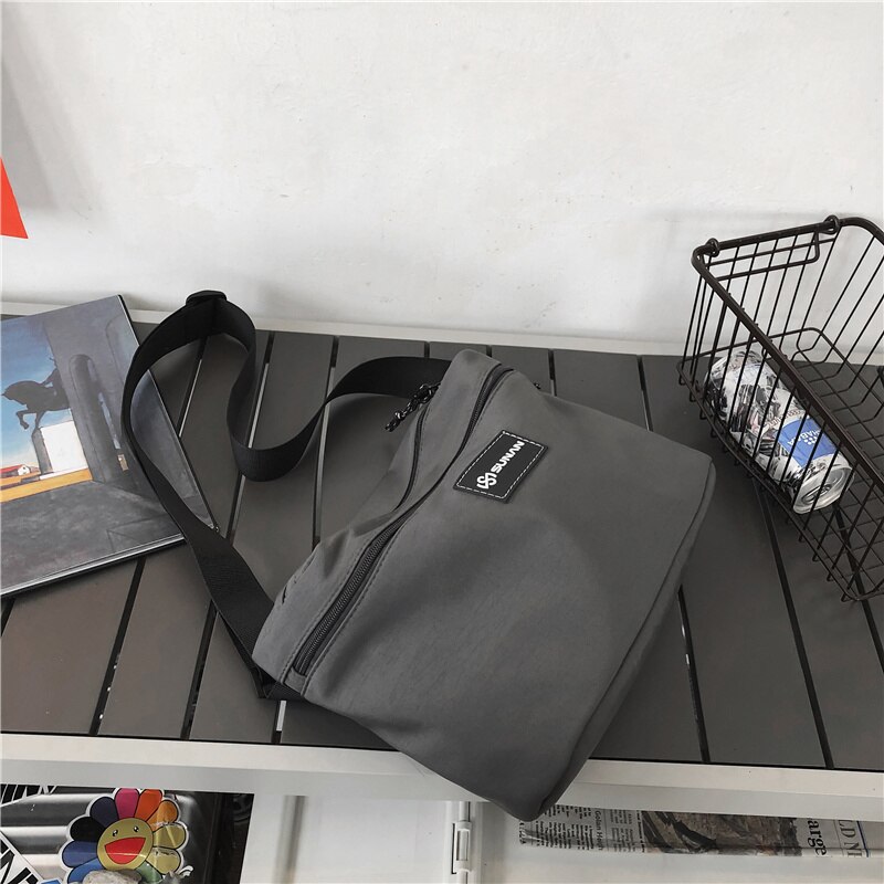 Brust Tasche Paar eins Wilden Umhängetasche lässig Einfache Schulter Tasche Mädchen Straße Trend Diagonale Schulter Tasche: Grau