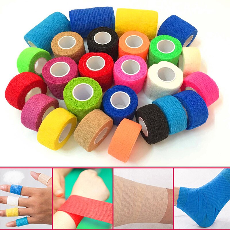 5CM*4.5M Colorful Sport Elastoplast Athletic Kinesiology Elastic Bandage Self Adhesive Wrap Ankle Knee Arthrosis Protector