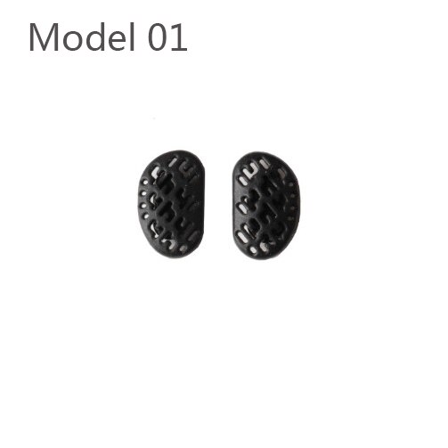 10coppie(20pz) nero in gomma Antiscivolo Naselli per Occhiali Da vista Occhiali Da suola Occhiali Da vista Occhiali spingere su occhiali naso pad: modello 01