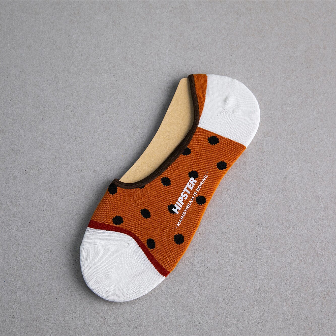 Lente En Zomer De Originele Retro Tint Persoonlijkheid Jacquard Onzichtbare Sokken Slippers Liefhebbers Silicagel Antislip Boot sokken: WHITE