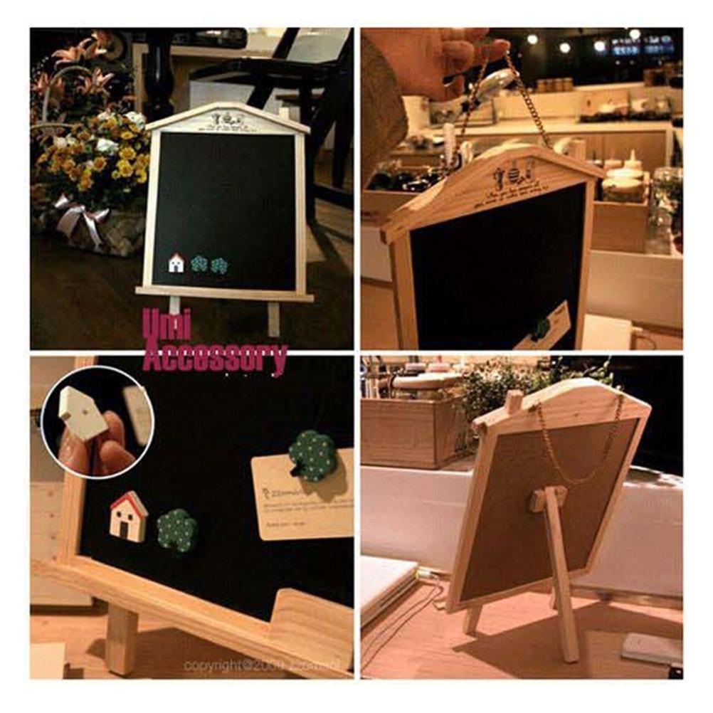 Magnetisch schoolbord krijtbord 36x keuken decoratief bord aankondiging ingelijst reclamestandaard klein berichtenbord slijtage