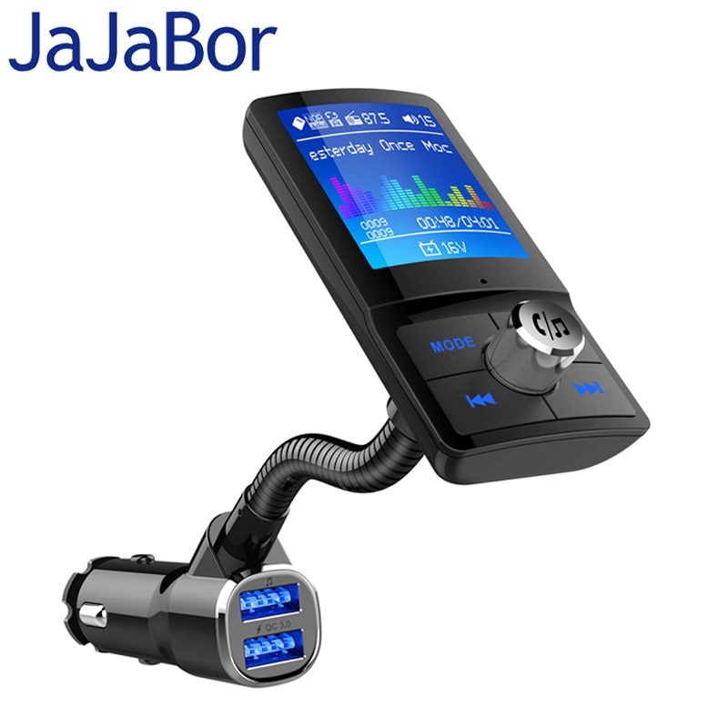Jajabor Fm-zender Bluetooth Carkit Handsfree Ondersteuning Map Song Afspelen Grote Kleuren Scherm AUX-IN Auto MP3 Speler
