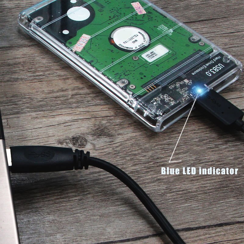 USB Hard Drive External Enclosure Box Mobile Disk Box Case 2.5 Inches DJA99