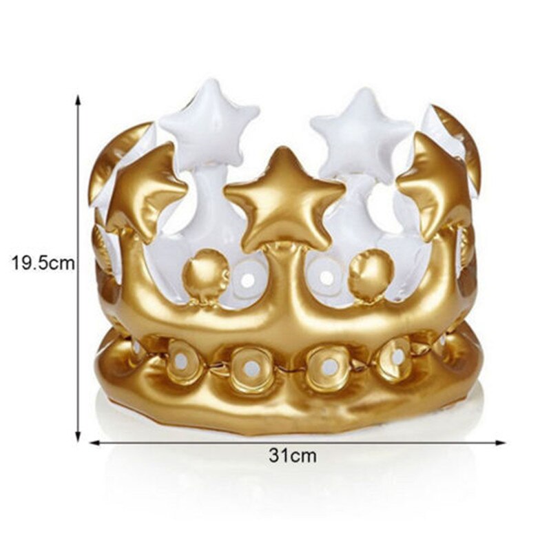 Decorazione gonfiabile del partito del giocattolo del re del cappello di buon compleanno adulto della corona d&#39;oro gonfiabile calda di Slae
