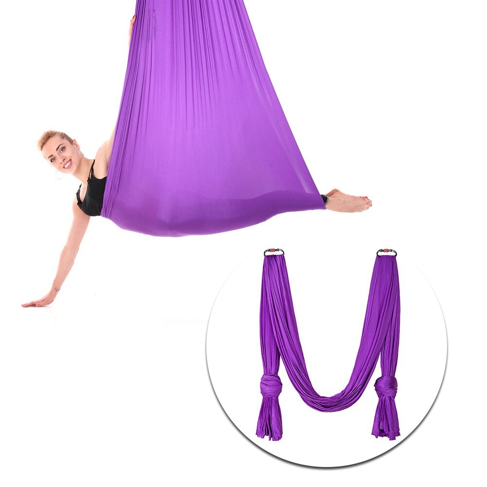 2.8M Yoga Riem Inversie Oefeningen Apparaat Anti-Zwaartekracht Inversie Yoga Therapie Antenne Trapeze Schommel Hangmat Flying Sling Thuis gym