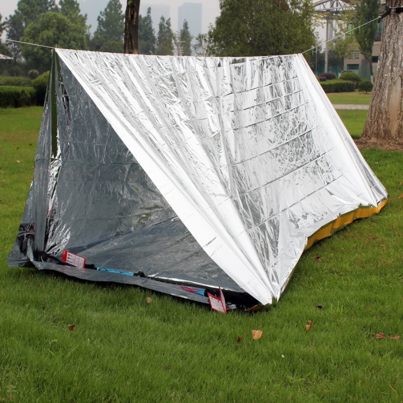 Outdoor Emergency Tent, Survival Blanket, First Aid Blanket, Insulation Blanket, Simple Tent, Sunscreen, Space Blanket