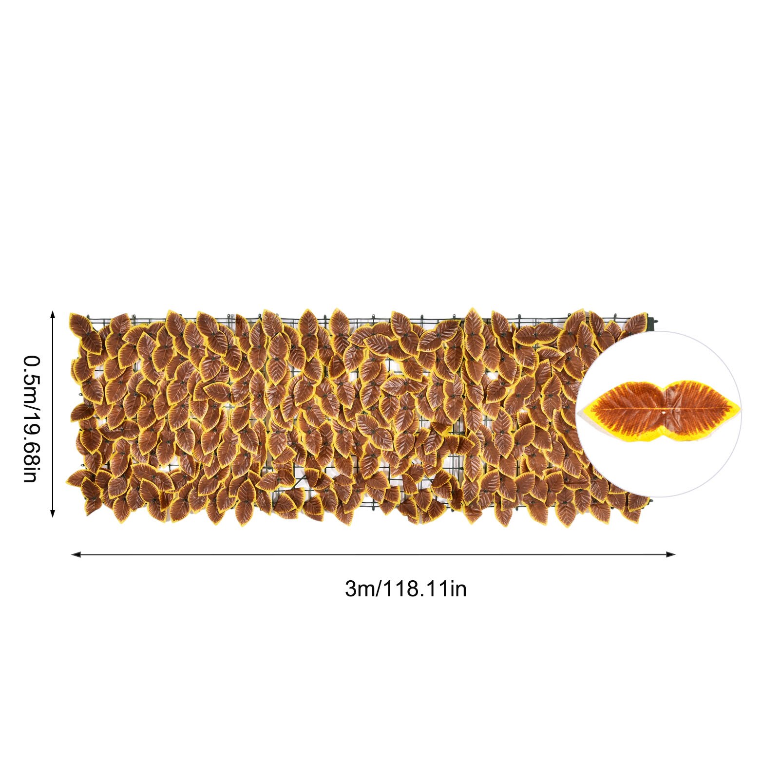 Artificial Privacy Fence Screening Roll Garden Artificial Ivy Leaf Hedge Fence For Outdoor Indoor Patio Decoration Yard Fence: A 0.5x3m