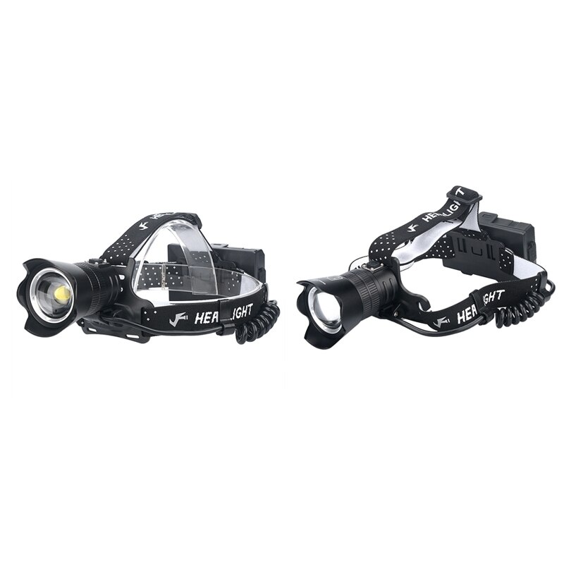 LED Kopf Licht Lampe 3-Modus Zoom USB Scheinwerfer Wiederaufladbare Wasserdichte Kopf Taschenlampe Für Camping Angeln