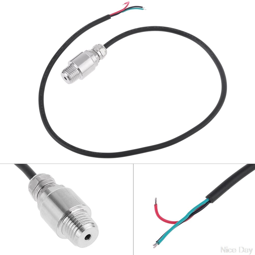 DC 5V 1/4 NPT Pressure Transducer Transmitter Sensor Stainless Steel Oil Air Water 10/20/30 Bar My12 20