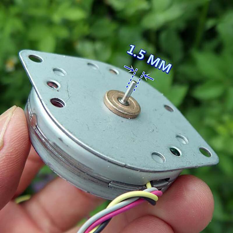 44mm DANAHER Stepper Motor 2-Phase 4-Wire 12V Step Angle 3.6 degree Stepping Micro Motor w/ Copper Gear For Precision instrument