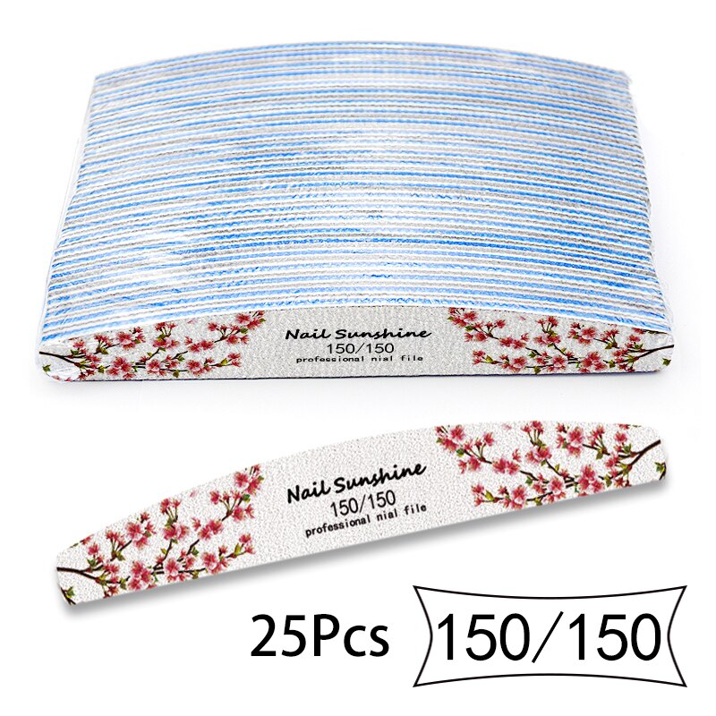 25/50Pcs Nail File Salon Nail Files Reusable Nail File Flower 80/100/150/180/240 Manicure Tools: 150 150 25Pcs