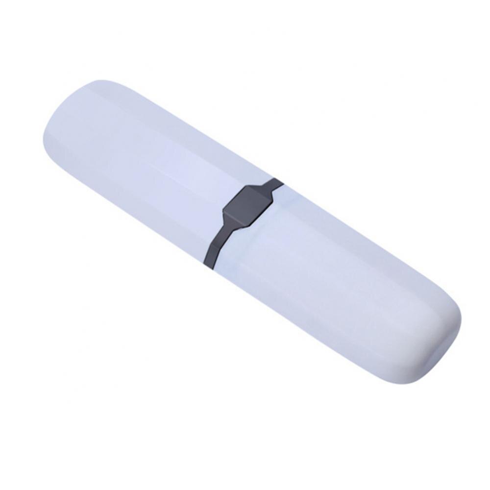 Sales！Portable Toothbrush Toothpaste Storage Box Case Cutlery Pencil Container for Travel: White