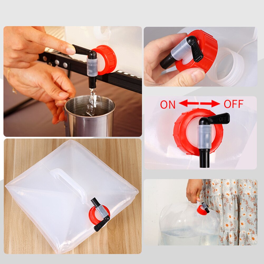 10/18L Opvouwbare Bier Zak Transparant Stand-Up Plastic Sap Melk Verpakking Zak Outdoor Camping Wandelen Draagbare Water tassen