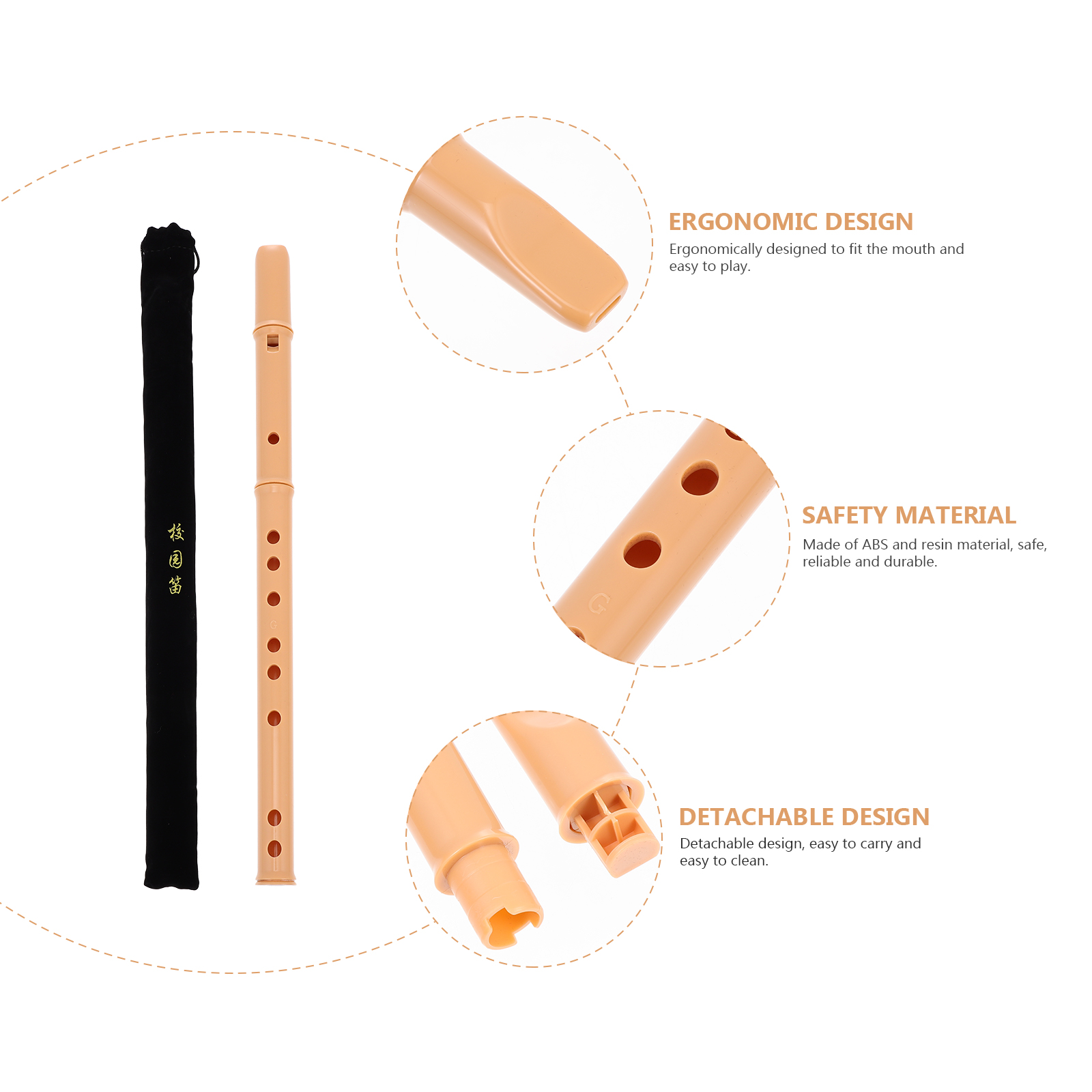 Kinderen Beginners Klarinet Abs Hars Zes Gat Klarinetten Instrument