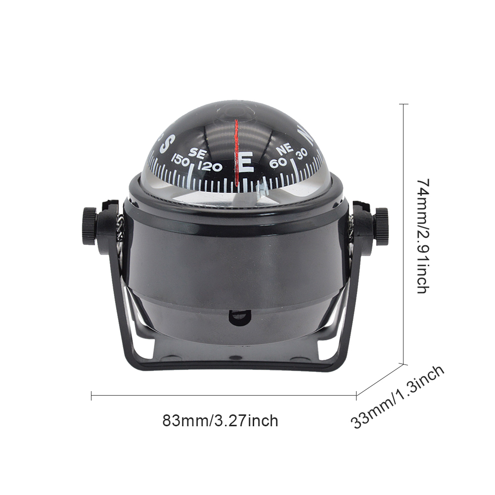 Ball Shaped Sea Pivoting Marine Boat Compass with Dial Sea Marine Electronic Compass Splashproof Boat Caravan Truck Car Compass