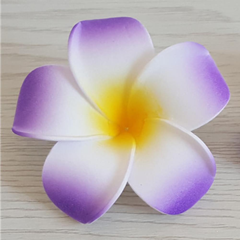 Hawaii plumeria blomma hårspännen för kvinnor flickor blommiga hårnålar för sommar strand bröllopsfest håraccessoarer: Lila