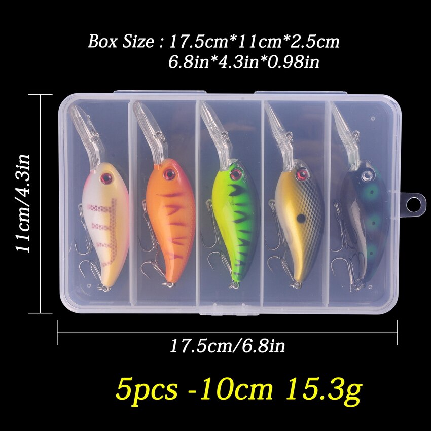 5Pcs Whopper Plopper Aas 10Cm 13G Topwater Vissen Lokken Set Drijvende Potlood Popper Harde Aas Wobbler Roterende staart Met Doos: BF0030