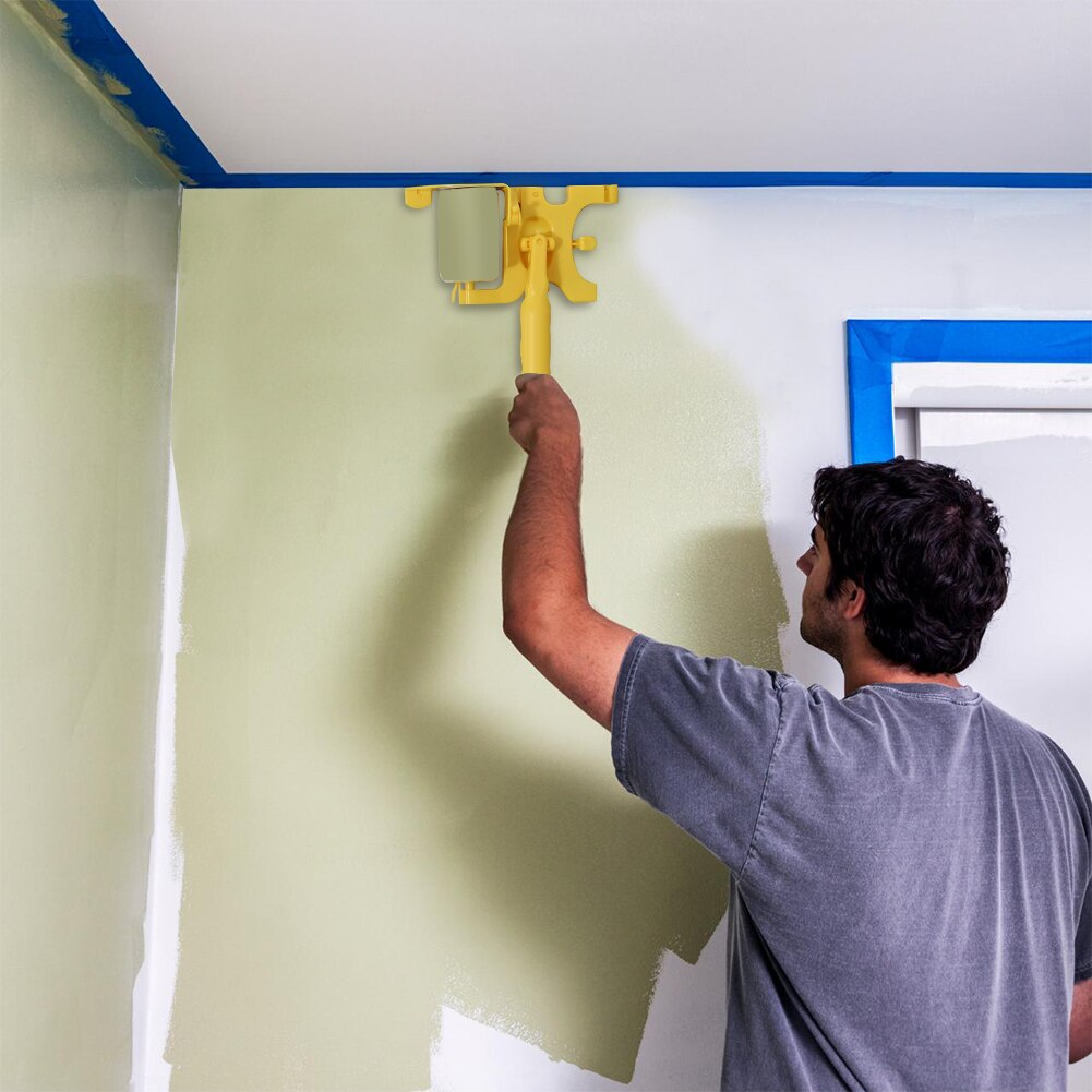 2pcs Handheld Paint Edger Roller Brush Paint Edge Banding Tool for Home Wall Door Ceiling Trimming Painting Brush Paint Tool