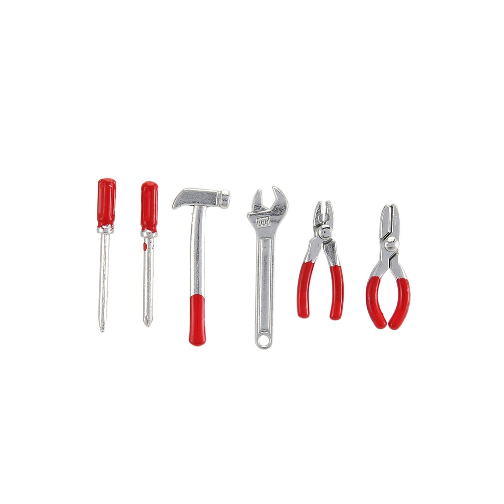 6Pcs Mini RC Decoration Tool Set Box Case Kit Accessories Part for 1/10 RC Car Crawler Axial SCX10 RC4WD D90 D110 TF2