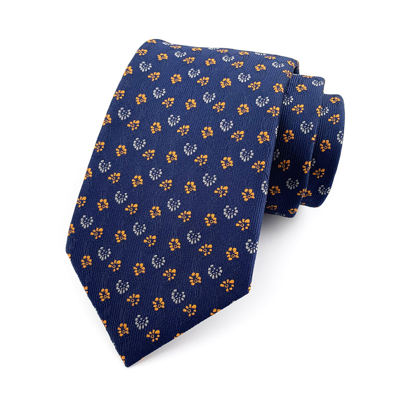 Corbata de lujo de 8CM para hombre, corbatas a cuadros de lunares para hombre, novio, padrino de boda, tejido Jacquard, Ascot, accesorios formales para de negocios: Naranja