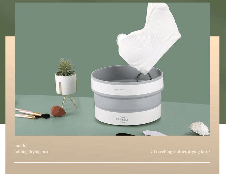 220V Foldable Electric Disinfection Drying Box Underwear Baby Clothes Mask UV Sterilizer: 220V gray / us