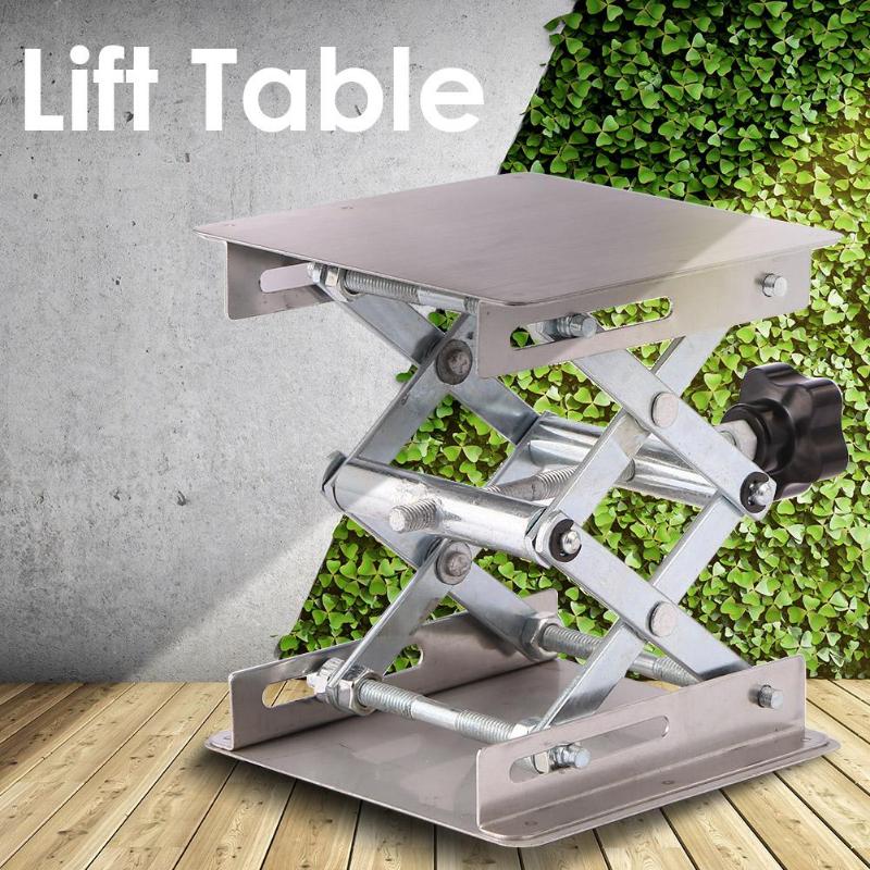 Aluminum Router Lift Table Woodworking Engraving Lab Lifting Stand Rack Adjustable Height Lift Platform for Woodworking Tables