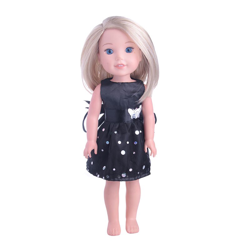 Luckdoll billig smuk 14 stilarter dukketøj kjole vælg til 14.5 tommer wellie wishers dukke og 14 tommer dukke og 1/6 dukke: M222