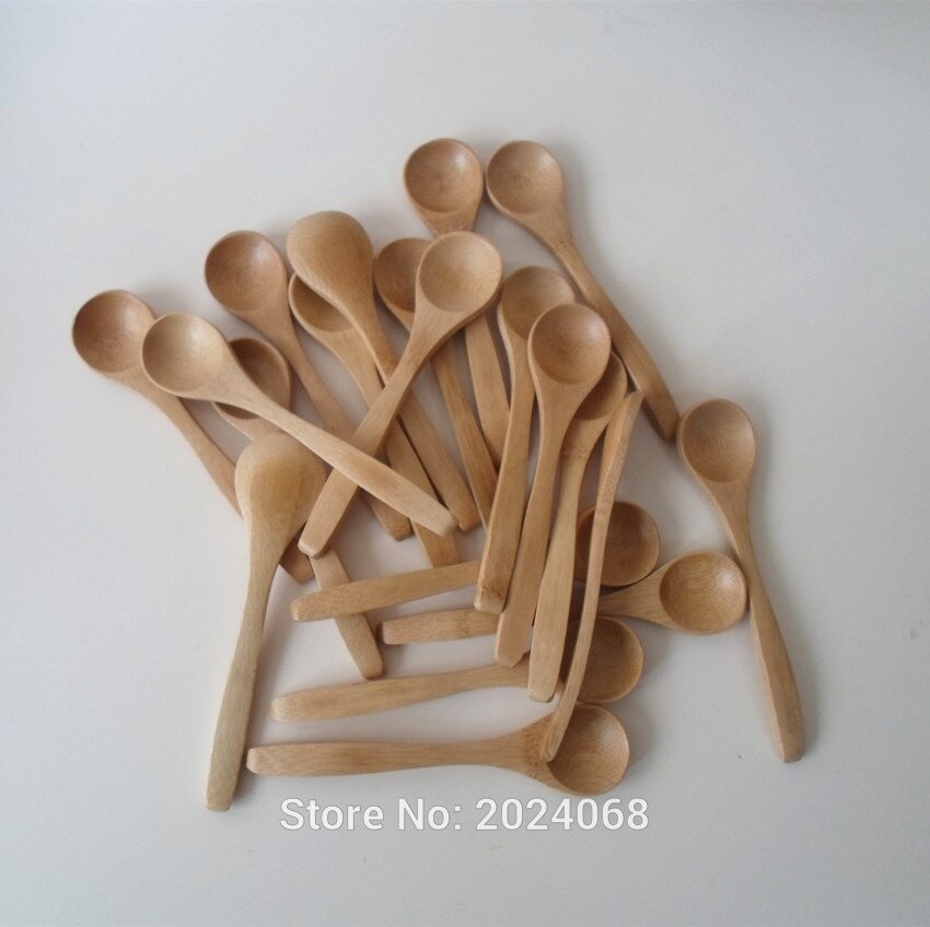 10 Stks/set 5.1Inch Houten Lepel Ecofriendly Servies Bamboe Scoop Koffie Honing Thee Lepel Roerder DOM668